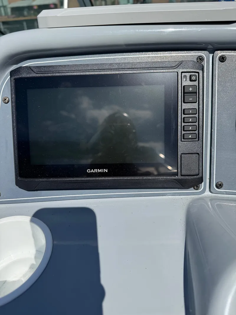 Slide: The Image of Garmin navigation display on 1996 Formula 280 SS boat dashboard. - 9