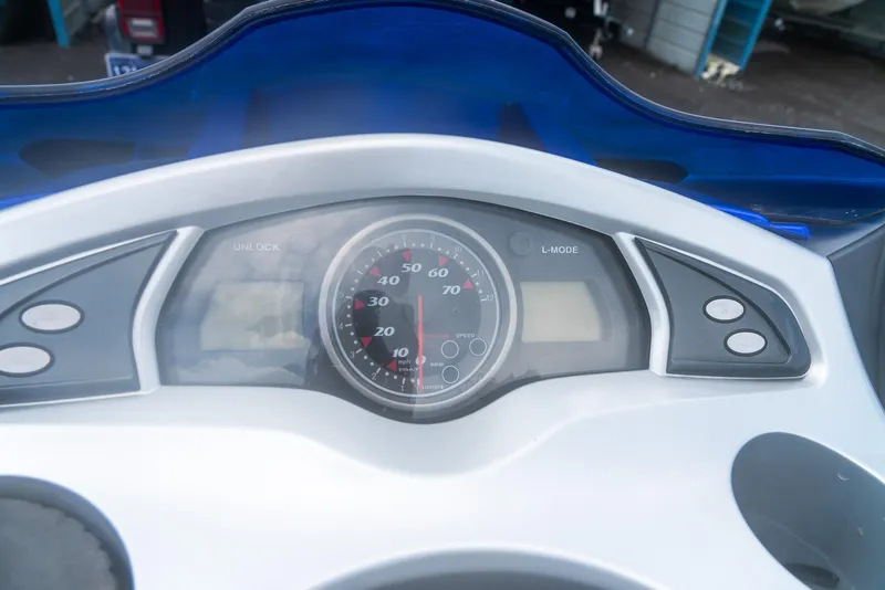 Slide: The Image of Dashboard of a 2007 Yamaha WaveRunner FX Cruiser HO with speedometer and controls. - 7
