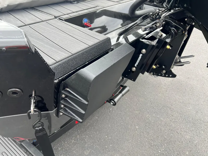 Slide: The Image of Rear view of 2025 Vexus ADX 200 boat, showcasing motor mount and deck details. - 20