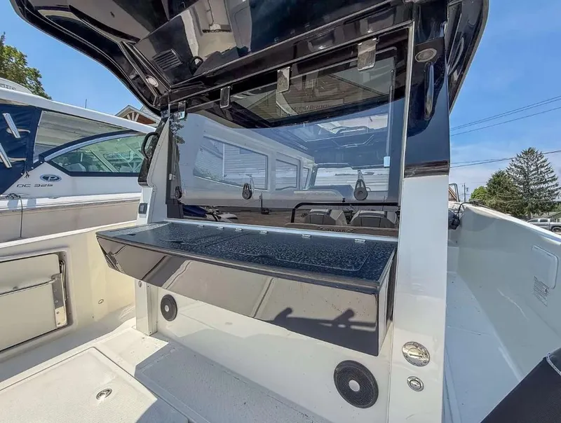 Slide: The Image of 2025 Navan C30 boat interior with sleek design and modern amenities. - 21