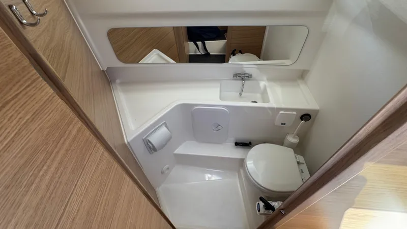 Slide: The Image of Compact bathroom in 2025 Nimbus T9, featuring modern fixtures and wooden accents. - 33