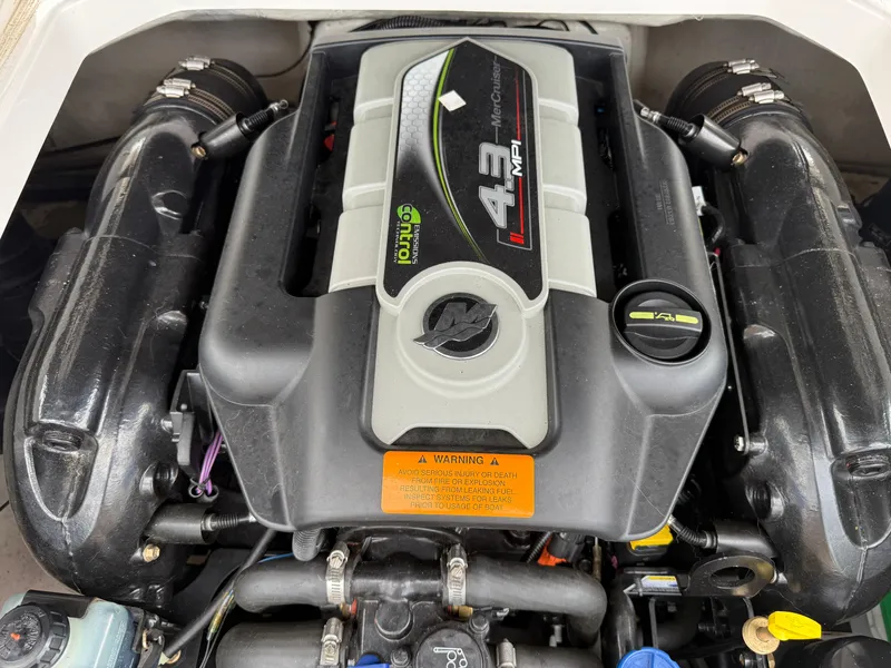 Slide: The Image of 2017 Chaparral 19 H2O Sport engine, featuring a 4.3L MerCruiser MPI motor. - 17