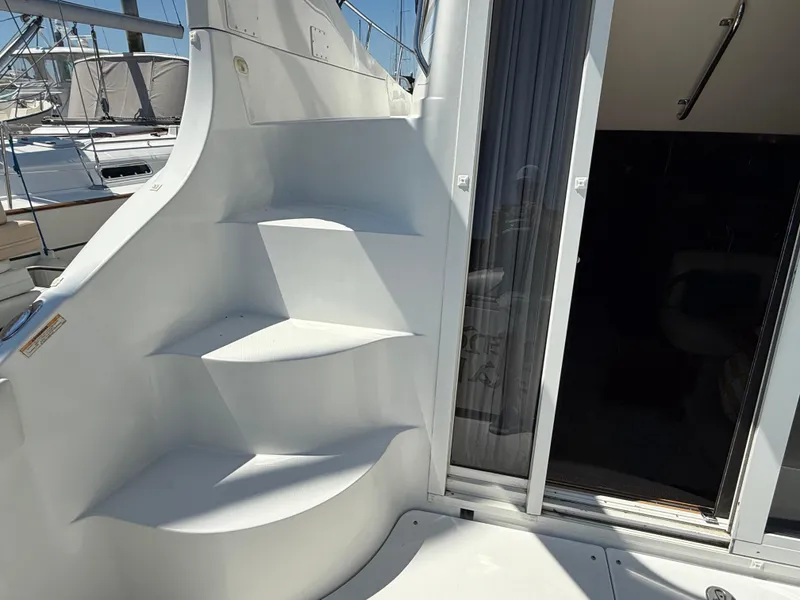Slide: The Image of Staircase on 2006 Carver 36 Mariner yacht leading to cabin entrance. - 3