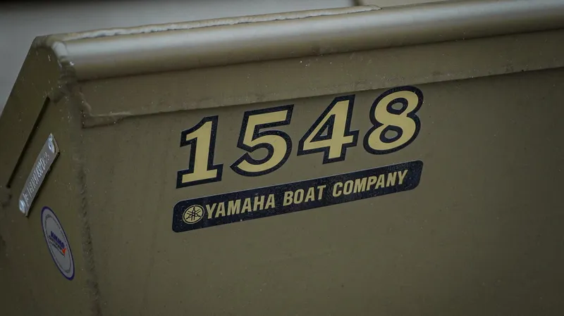 Slide: The Image of Boat with "1548" and "Yamaha Boat Company" logo, G3 1548 VBW, 2025 model. - 5