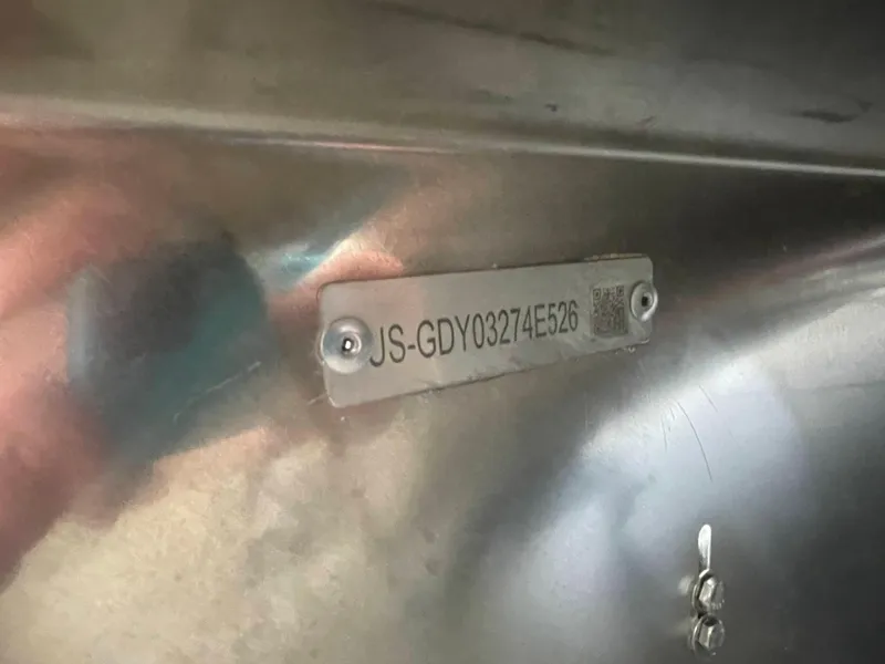 Slide: The Image of Serial number plate on 2026 Godfrey Xperience 2086 FX boat. - 21
