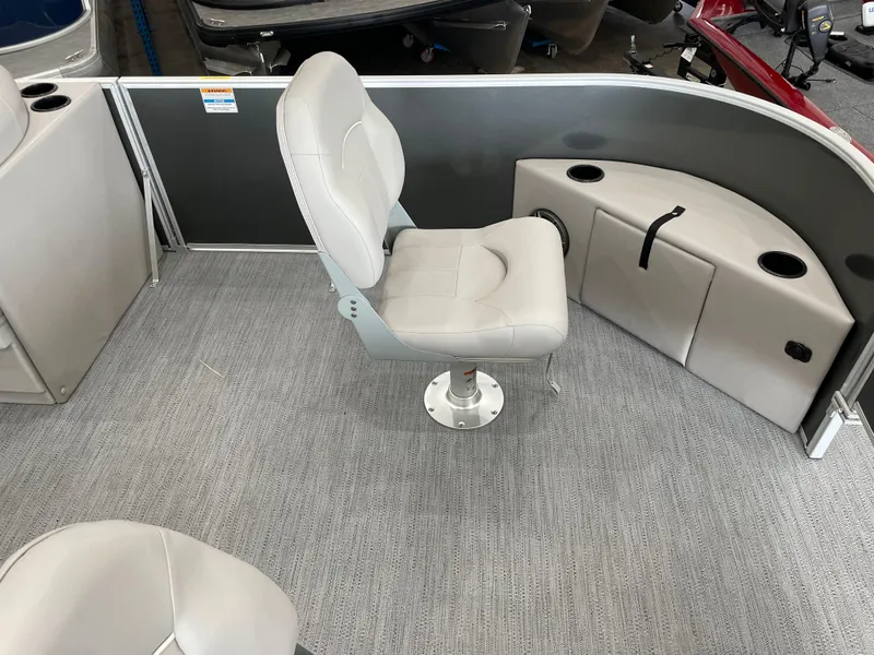 Slide: The Image of Interior of 2026 Godfrey Xperience 2086 FX boat with swivel seat and storage. - 4