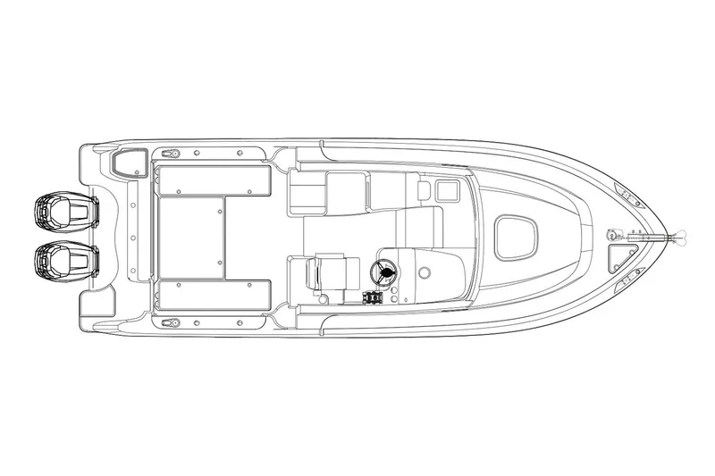 Slide: The Image of Manufacturer Provided Image: Top view schematic of 2019 Boston Whaler 285 Conquest boat layout. - 23
