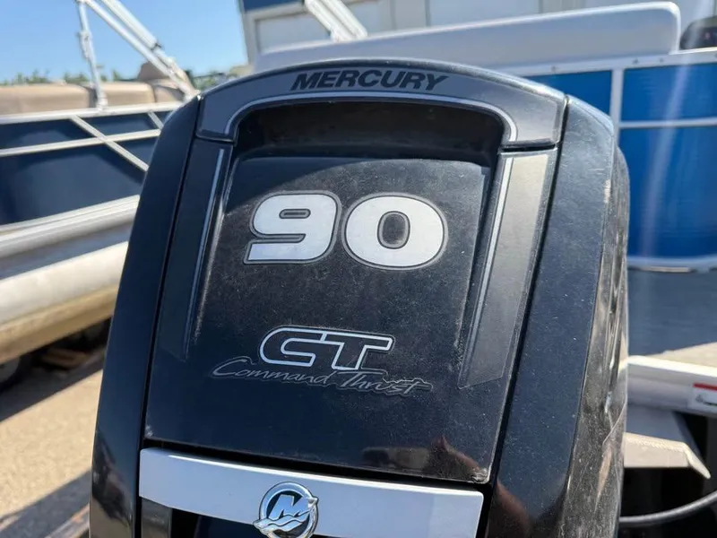 Slide: The Image of Mercury 90 CT Command Thrust engine on 2020 Godfrey Sweetwater 2086 CX boat. - 14