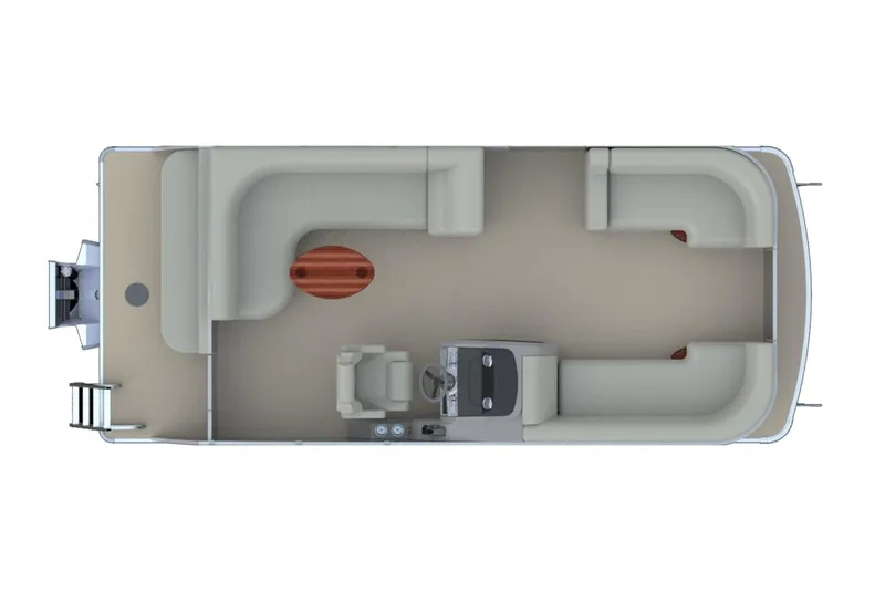 Slide: The Image of Manufacturer Provided Image: Top view of 2021 Godfrey Monaco 215 C pontoon boat interior layout. - 15