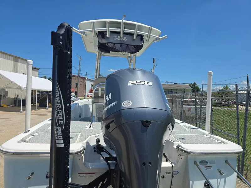 Slide: The Image of 2017 Sea Fox 240 Viper boat with Yamaha 250 engine, Power-Pole Pro II, docked outdoors. - 6
