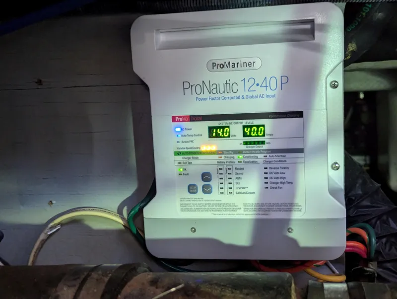 Slide: The Image of ProMariner ProNautic 12-40P charger in 2004 Silverton 34 Convertible boat. - 30