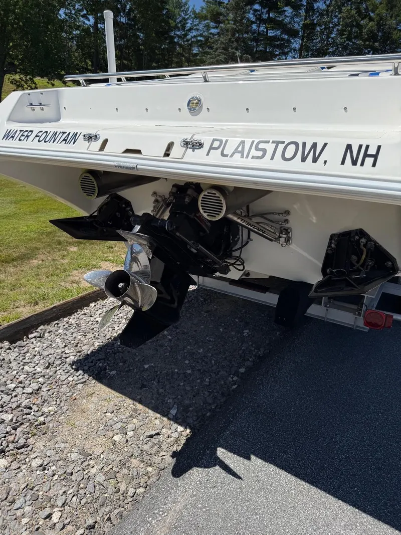 Slide: The Image of 2002 Fountain 29 Fever boat rear view with propeller, Plaistow, NH. - 17