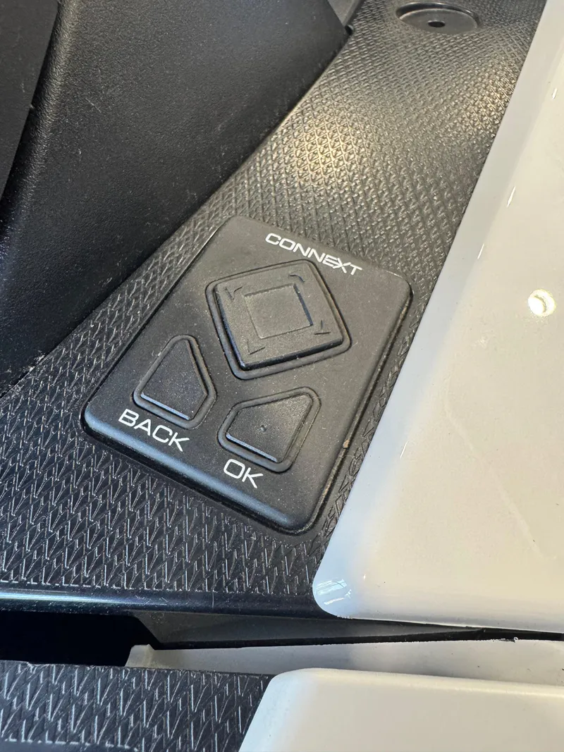 Slide: The Image of Control panel of 2025 Yamaha WaveRunner VX Cruiser with navigation buttons. - 8