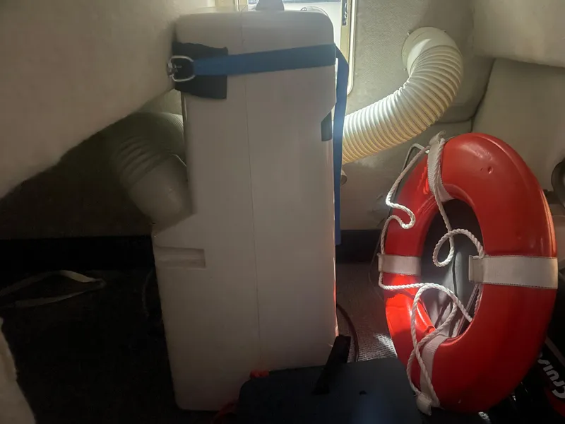 Slide: The Image of Interior of 1993 Regal Ambassador 233 with life preserver and ventilation system. - 29