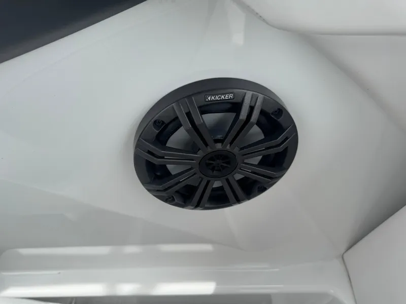 Slide: The Image of Kicker speaker installed in 2020 Scarab 255 Open ID boat interior. - 49