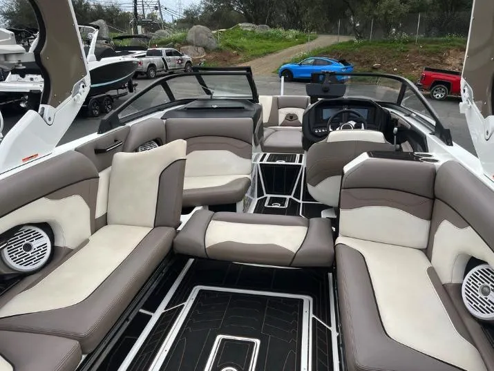 Slide: The Image of 2019 Centurion RI 257 boat interior with luxurious seating and modern design. - 9
