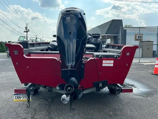 Slide: The Image of 2022 Lund 1775 Adventure SS boat, rear view, parked outdoors. - 4