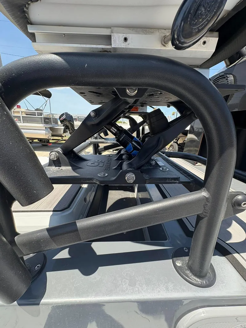Slide: The Image of Close-up of 2022 JH Performance Outlaw 250 boat frame and components. - 3