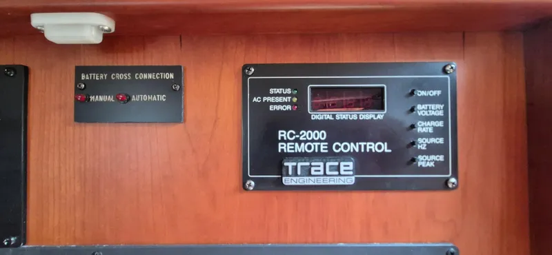 Slide: The Image of Control panel of a 1997 Able 44 Downeast Express Cruiser with RC-2000 remote control. - 9