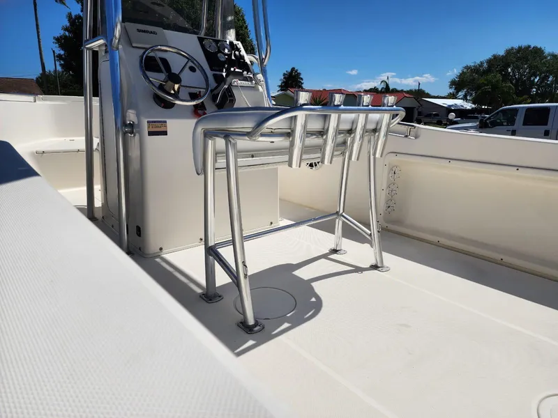 Slide: The Image of Open battery compartment on 2017 Bulls Bay 230 Center Console boat. - 17