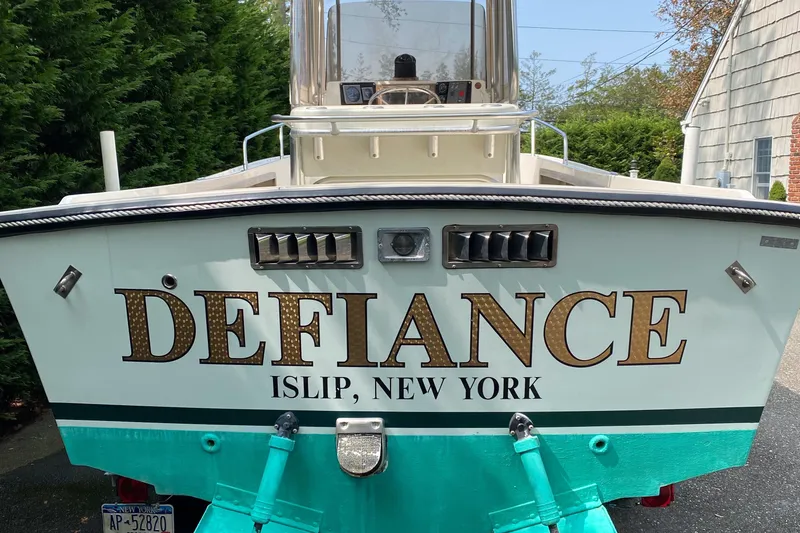 Slide: The Image of 1982 Mako 23 Inboard Diesel boat named "Defiance" in Islip, New York. - 15