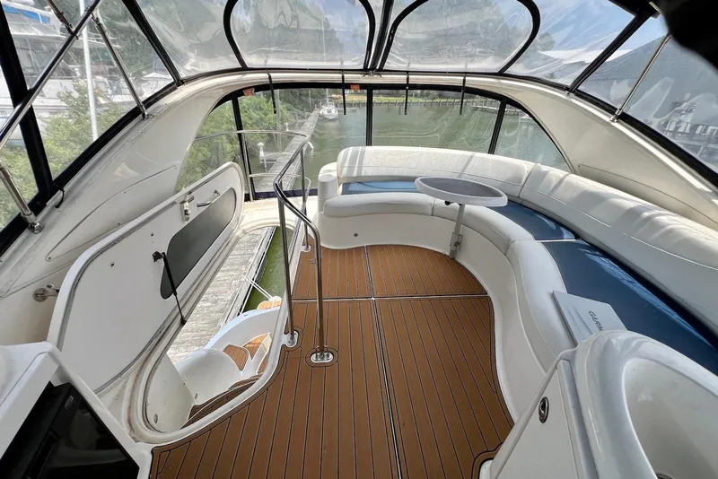 Slide: The Image of Luxurious interior of 2008 Meridian 391 Sedan yacht with spacious seating and elegant design. - 3
