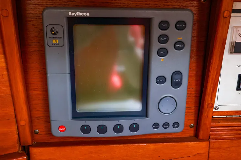 Slide: The Image of Raytheon Pathfinder radar display on 1987 Sabre 36 Sloop sailboat. - 23