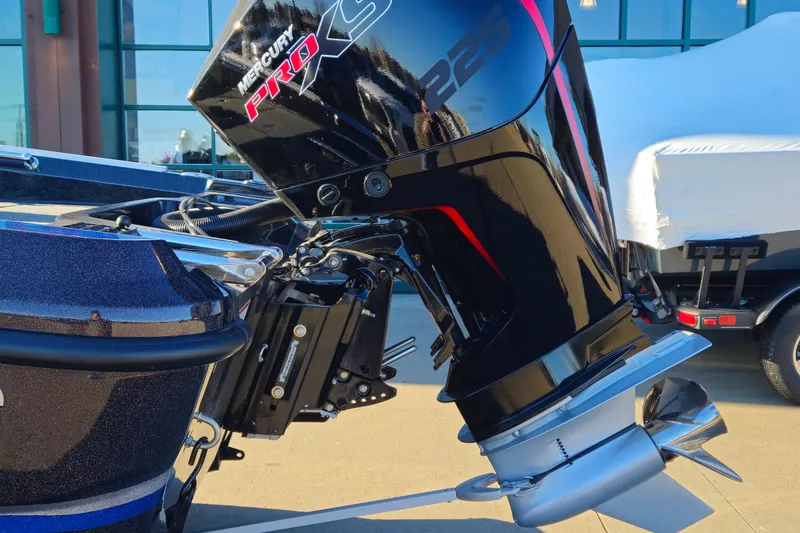 Slide: The Image of 2025 Nitro ZV20 boat with Mercury Pro XS 225 outboard motor. - 10