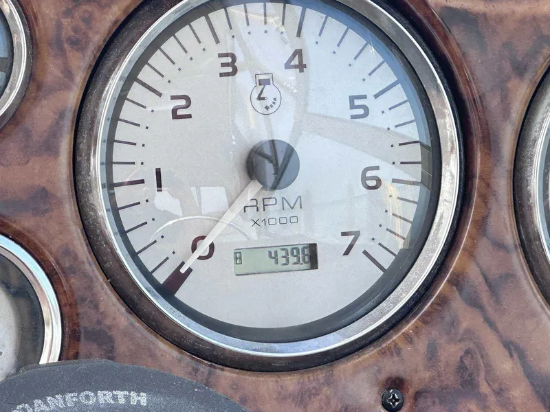 Slide: The Image of Close-up of 2004 Rinker Fiesta Vee 410 tachometer showing 4398 RPM. - 9