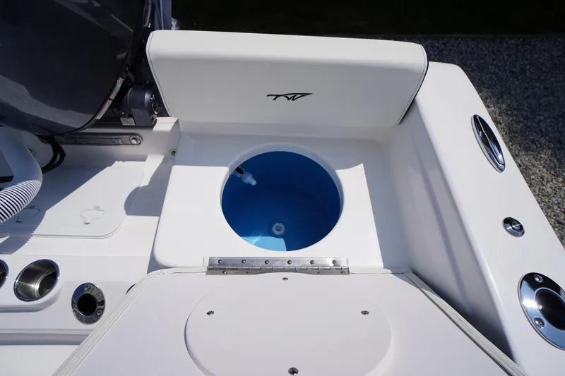 Slide: The Image of Livewell on 2026 Tidewater 198 CC Adventure boat, featuring sleek design and functionality. - 38