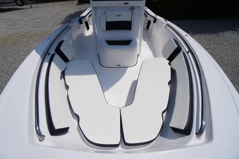 Slide: The Image of 2026 Tidewater 198 CC Adventure boat with spacious seating and sleek design. - 6