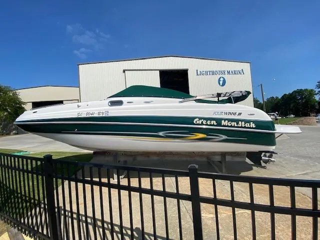 Slide: The Image of 2006 Four Winns 244 Funship boat at Lighthouse Marina, named "Green Monstah." - 15