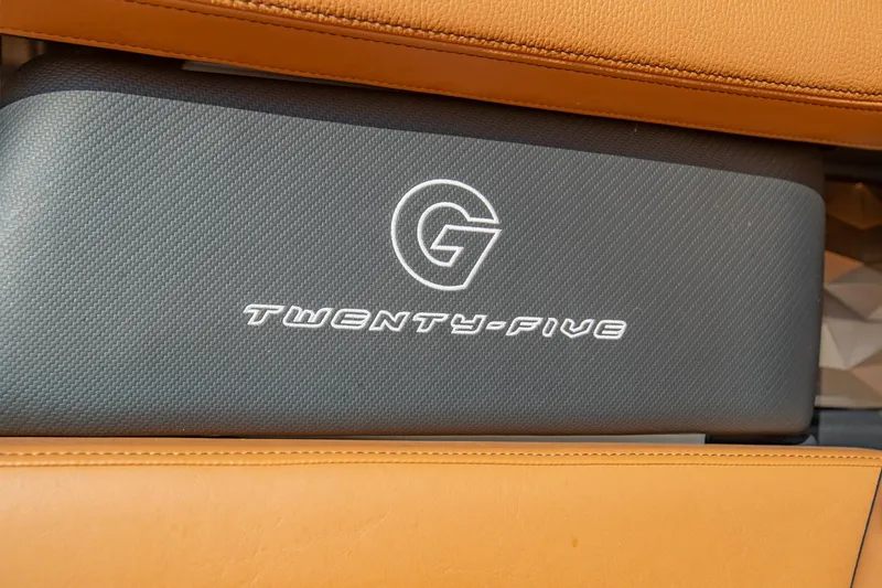 Slide: The Image of 2020 Nautique Super Air Nautique G25 interior detail with "G Twenty-Five" logo. - 31