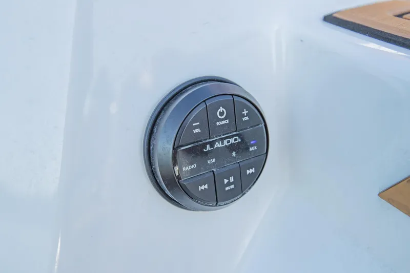 Slide: The Image of JL Audio control panel on 2020 Nautique Super Air Nautique G25 boat. - 32