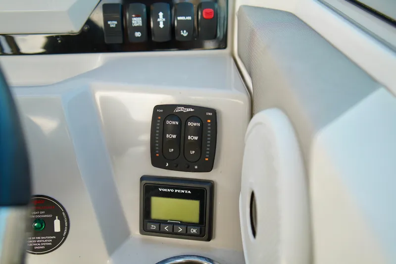 Slide: The Image of Control panel of a 2019 Regal 26 Express boat with Volvo Penta display. - 25