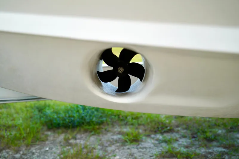 Slide: The Image of Close-up of a 2019 Regal 26 Express boat propeller. - 7