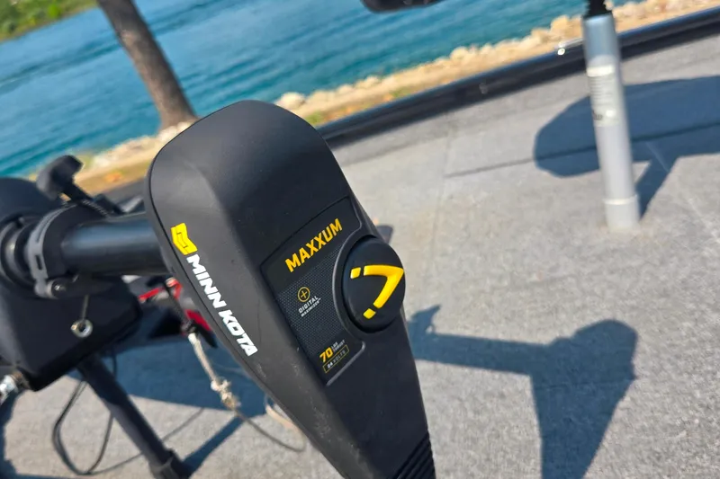 Slide: The Image of Minn Kota Maxxum trolling motor on 2023 Tracker Pro Team 175 TXW boat. - 8