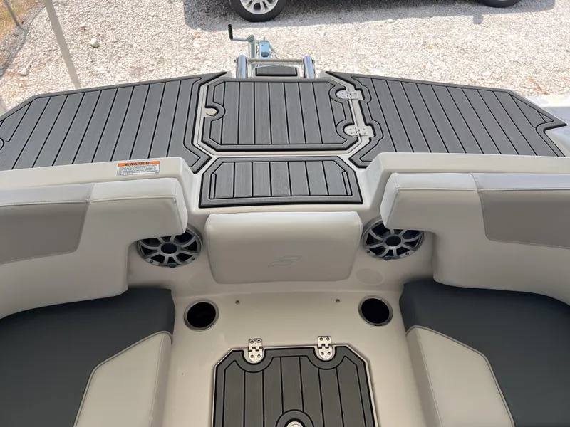 Slide: The Image of 2026 Starcraft SVX 231 OB boat interior with sleek seating and modern design. - 29