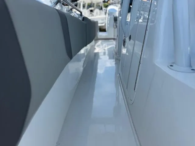 Slide: The Image of 2025 Cape Horn 34 T boat deck with sleek design and modern features. - 18