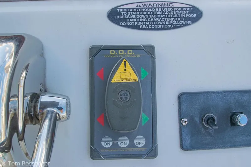 Slide: The Image of Control panel on a 2005 Meridian 341 Sedan boat with docking system. - 42