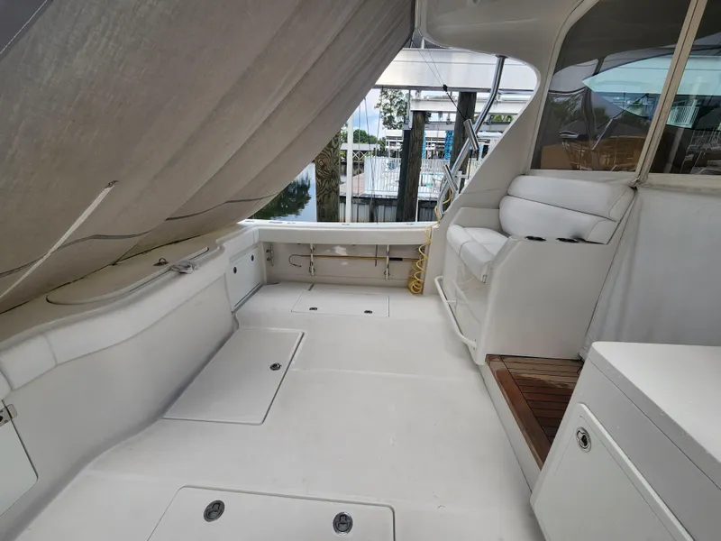 Slide: The Image of Spacious deck of 2015 Jupiter 41 SB yacht with seating and storage. - 7