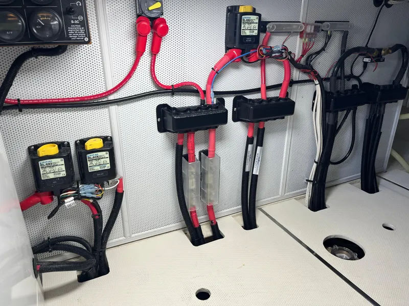 Slide: The Image of Electrical wiring setup in 2025 Helmsman Trawlers 43E Pilothouse boat. - 45