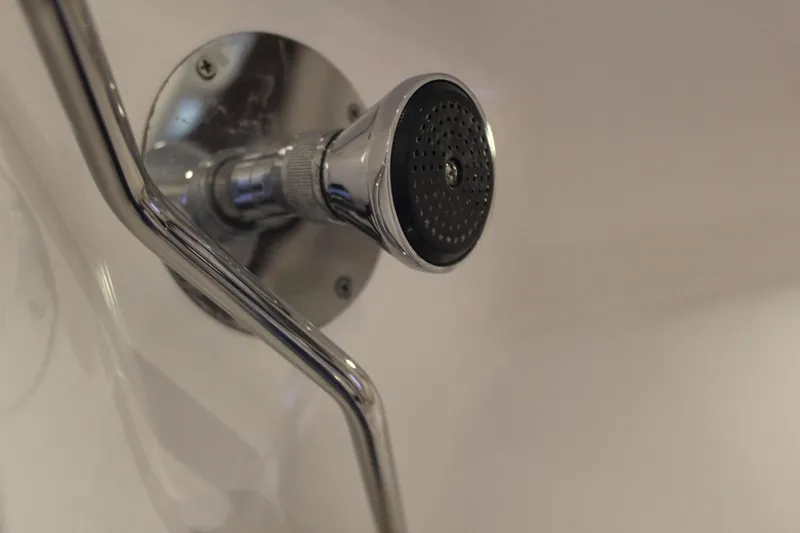 Slide: The Image of Showerhead in 2015 Regal 35 Sport Coupe boat bathroom. - 61