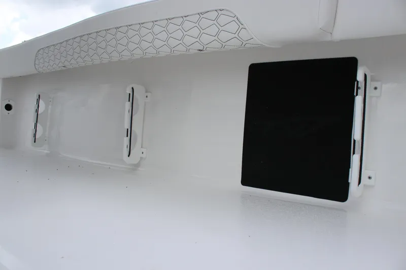 Slide: The Image of 2026 Tidewater 2700 Carolina Bay interior detail with sleek white finish and modern design elements. - 34