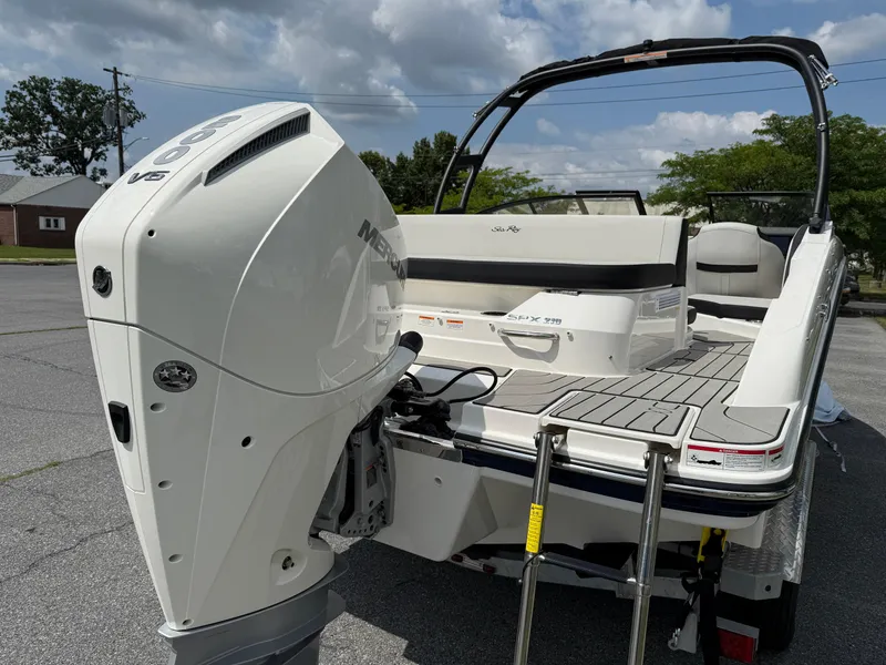 Slide: The Image of 2026 Sea Ray SPX 210 Outboard boat with powerful Mercury engine, sleek design, and spacious deck. - 4
