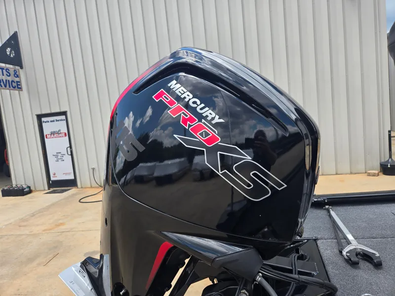 Slide: The Image of Mercury Pro XS outboard motor on 2019 Tracker Pro Team 190 TX Tournament Edition boat. - 10