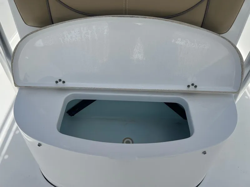 Slide: The Image of Open storage compartment on 2015 Sportsman Masters 247 Bay Boat. - 18