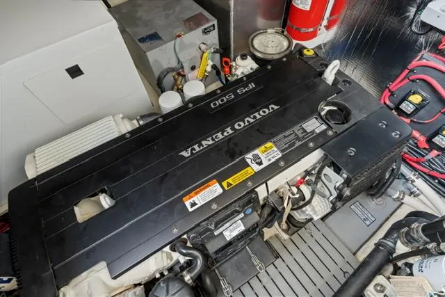 Slide: The Image of Engine room of 2017 Regal 42 Grande Coupe with Volvo Penta IPS 500 engine. - 21