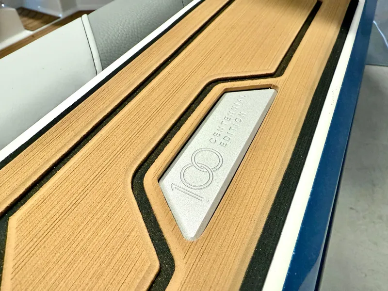 Slide: The Image of 2025 Nautique Super Air Nautique S23, centenary edition detail, featuring elegant wood finish. - 43
