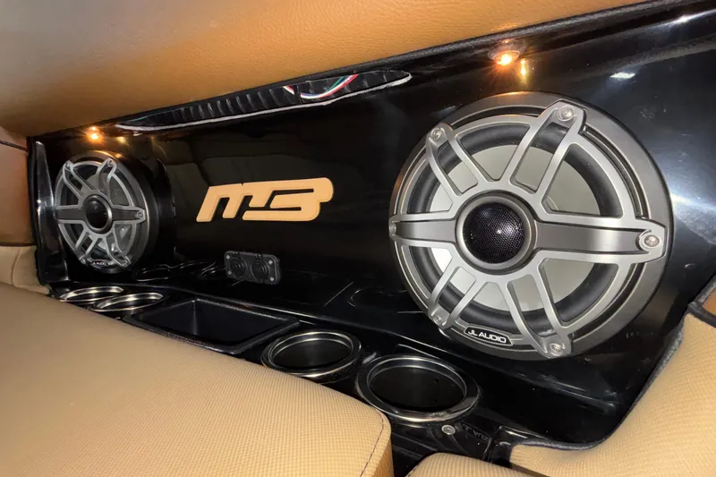 Slide: The Image of Car audio system with JL Audio speakers in MB B52 25 Alpha, 2025 model. - 14